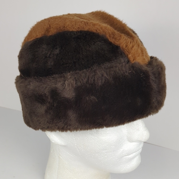 VINTAGE Cossack Hat Faux Fur Russian Style Winter Cap